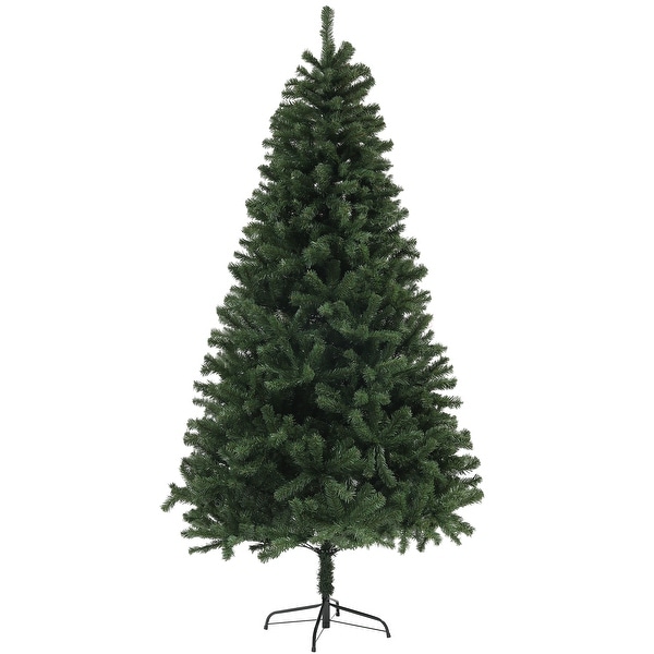 HOMCOM 6ft Artificial Christmas Tree，Xmas Tree with 1000 Branch Tips，Auto Open，Steel Base