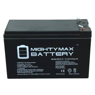 MIGHTY MAX BATTERY ML8-12 - 12V 8AH Replacement for GT12080-HG FiOS Systems Battery ML8-121153