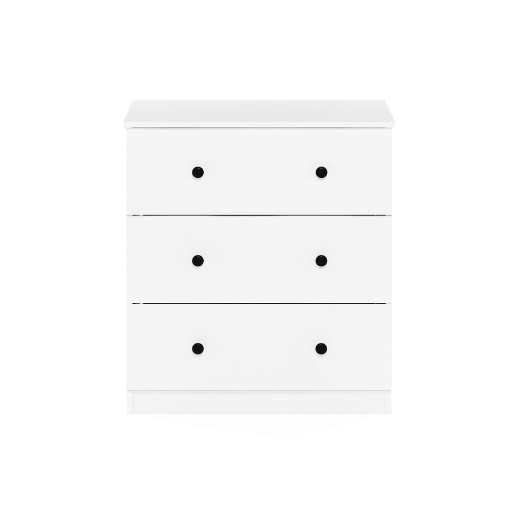 Furinno Tidur Simple Design 3-Drawer Dresser, Solid White