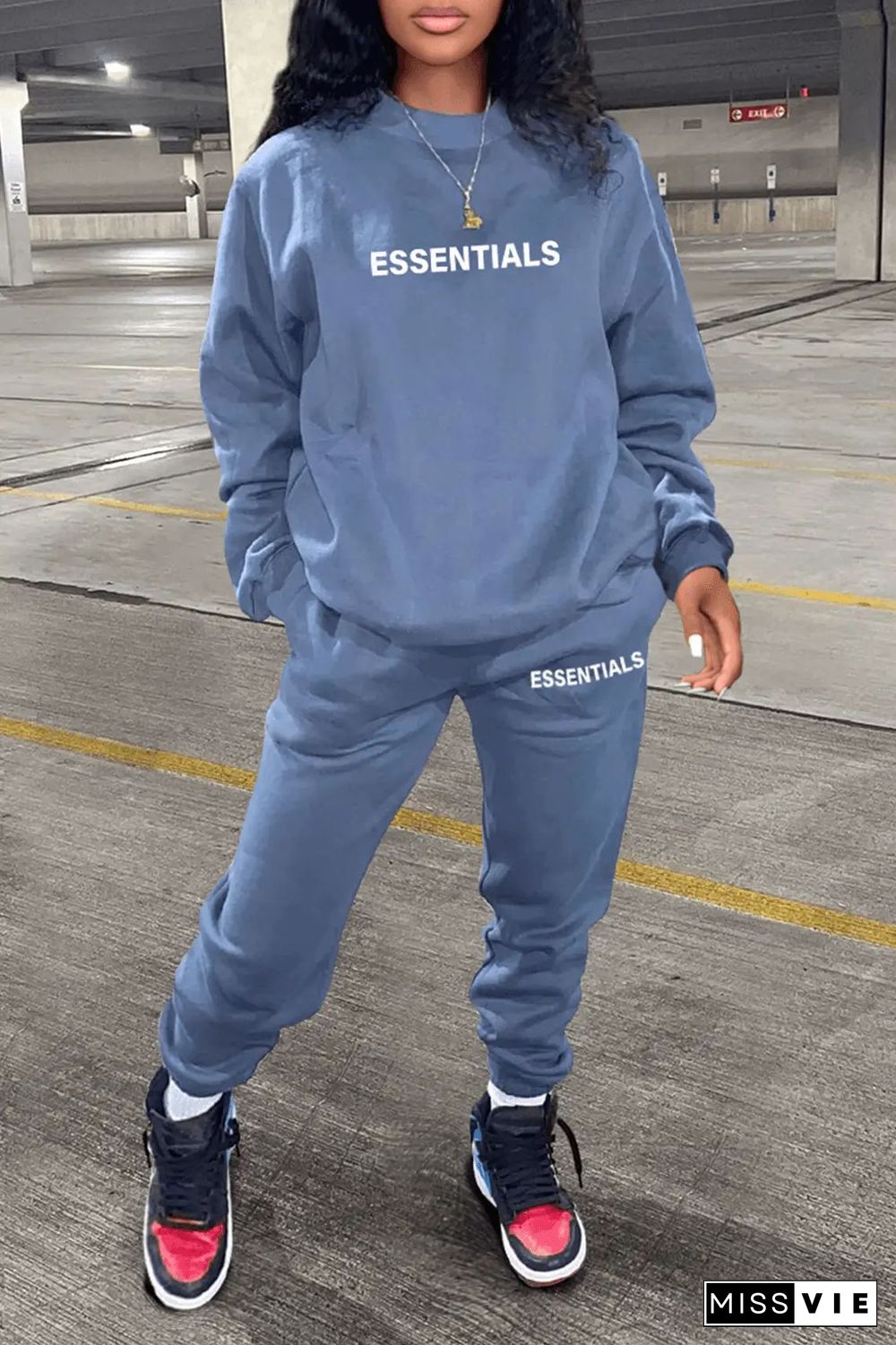 Loose Long Sleeve Sweatshirt Joggers Pants Tracksuit