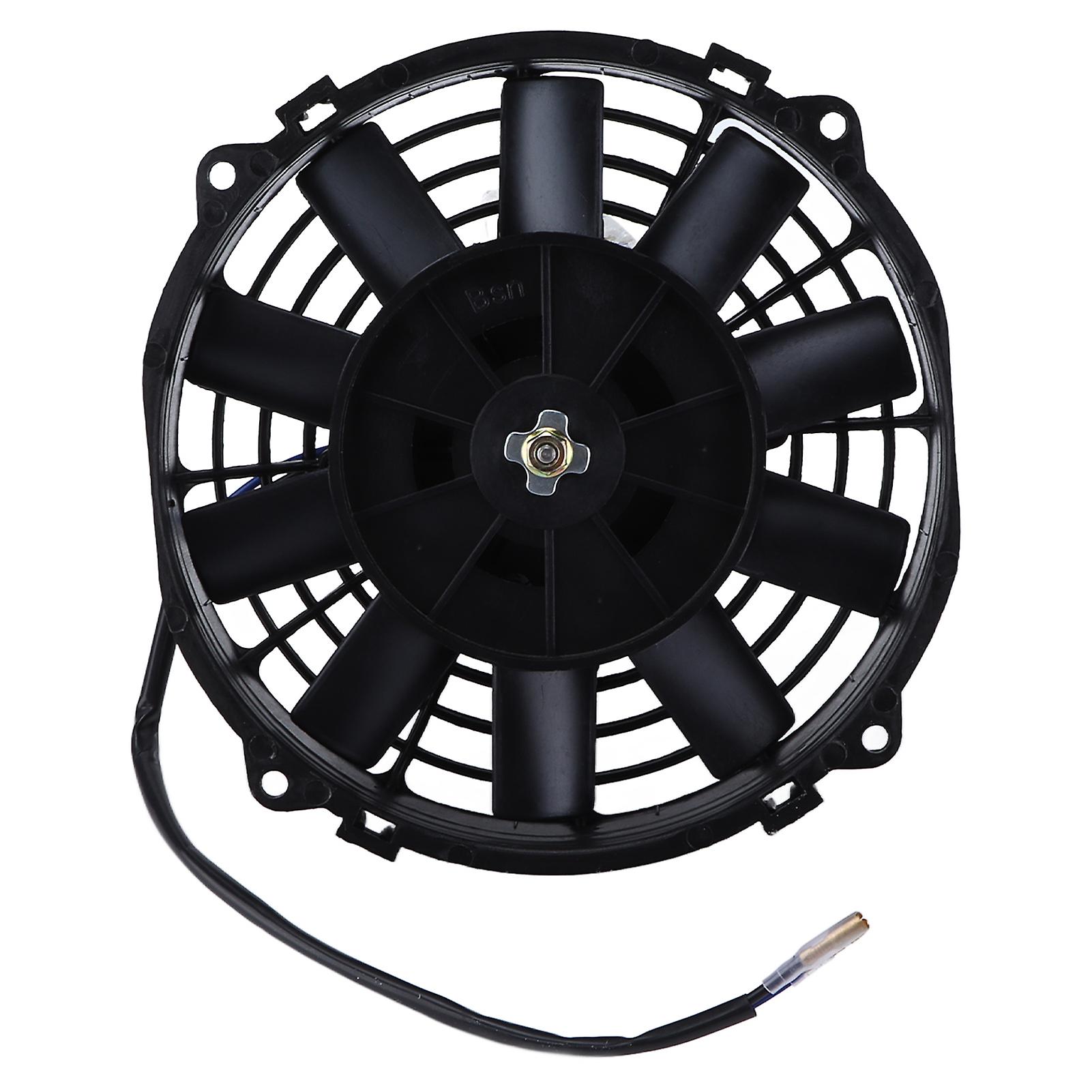 8in Electric Radiator Cooling Fan 12v 80w Straight Blade Pull Push Slim For Ac System Intercooler