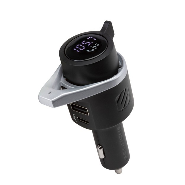 Scosche Bluetooth Power Delivery Fm Transmitter 12w Usb a And 18w Usb c Black