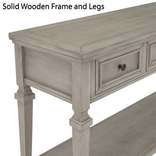 Leah Console Table with Three Drawers and Open Shelf - 50“L x 15”W x 30”H