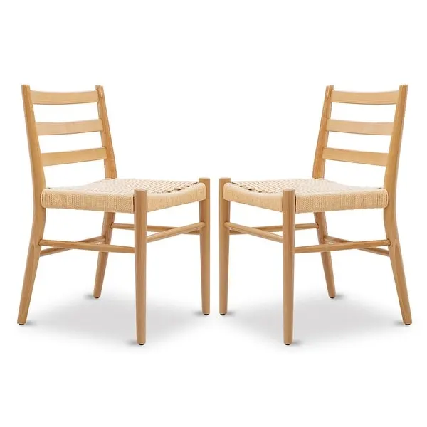 Poly and Bark Ray Dining Chair 2.0 (Set of 2) - Solid Wood Frame