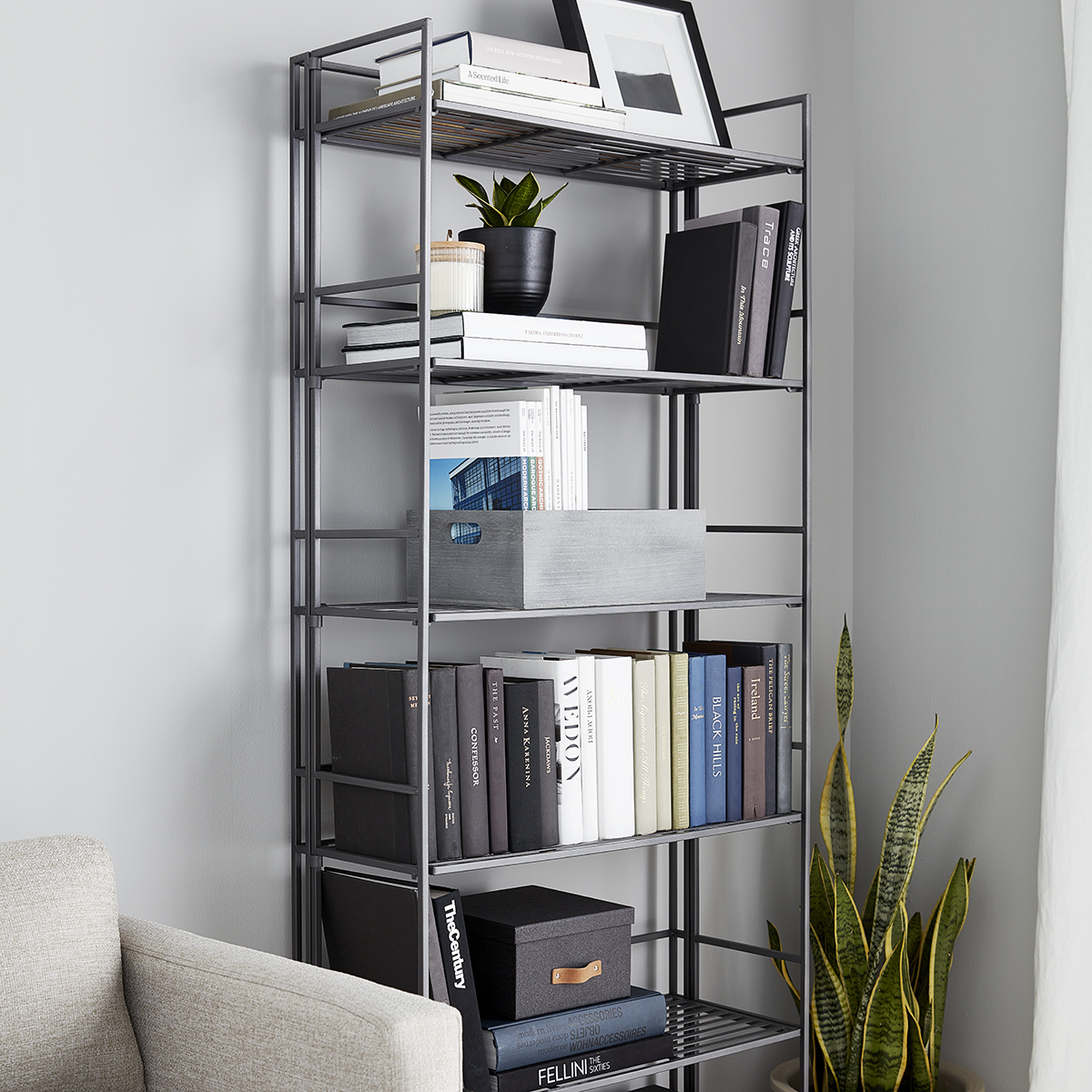 6Shelf Iron Folding Bookshelf