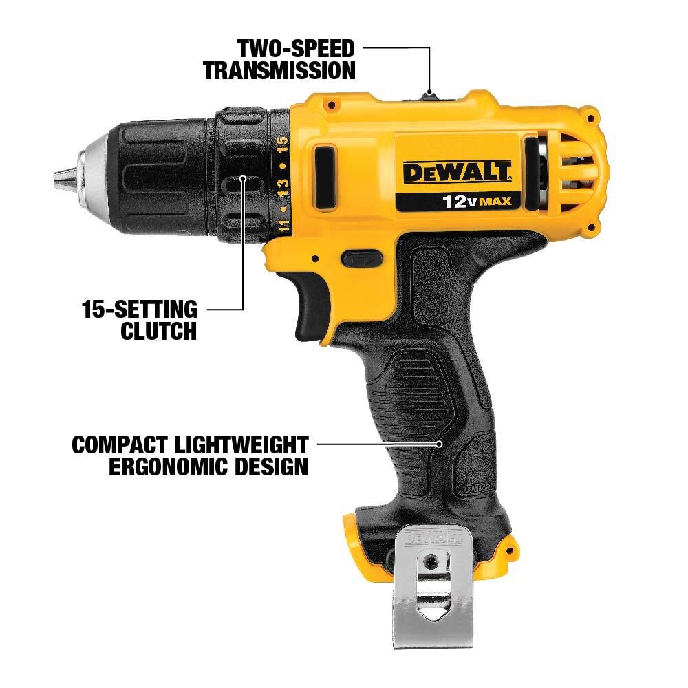 DW 12V MAX 2 Tool Combo Kit DCK211S2 from DW