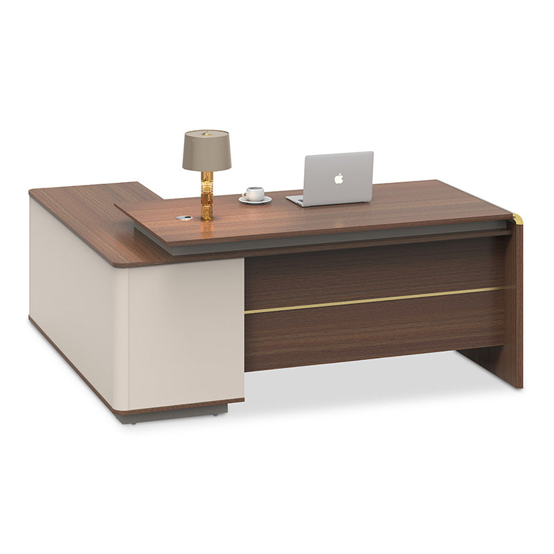 ANDERSON Executive Desk 2.0M Reversible - Australian Gold Oak