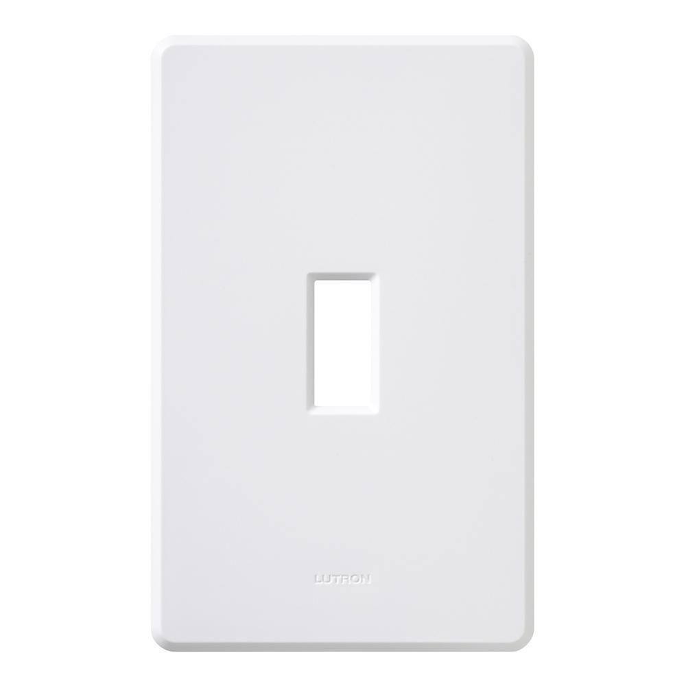 Lutron Fassada 1 Gang Toggle Switch Cover Plate for Dimmers and Switches White (FG-1B-WH) FG-1B-WH