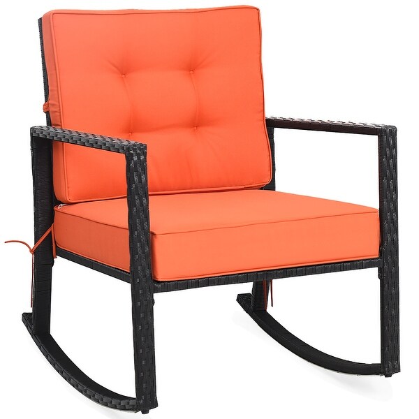 Patio Rocking Chair Outdoor Glider Rattan Rocker Chair