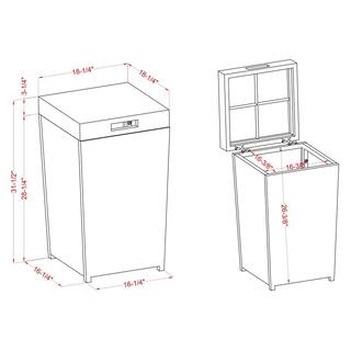 Furniture of America Limewood 120 Gal. Yellow and White Outdoor Trash Can (Set of 2) IDF-OA1863YW-2P