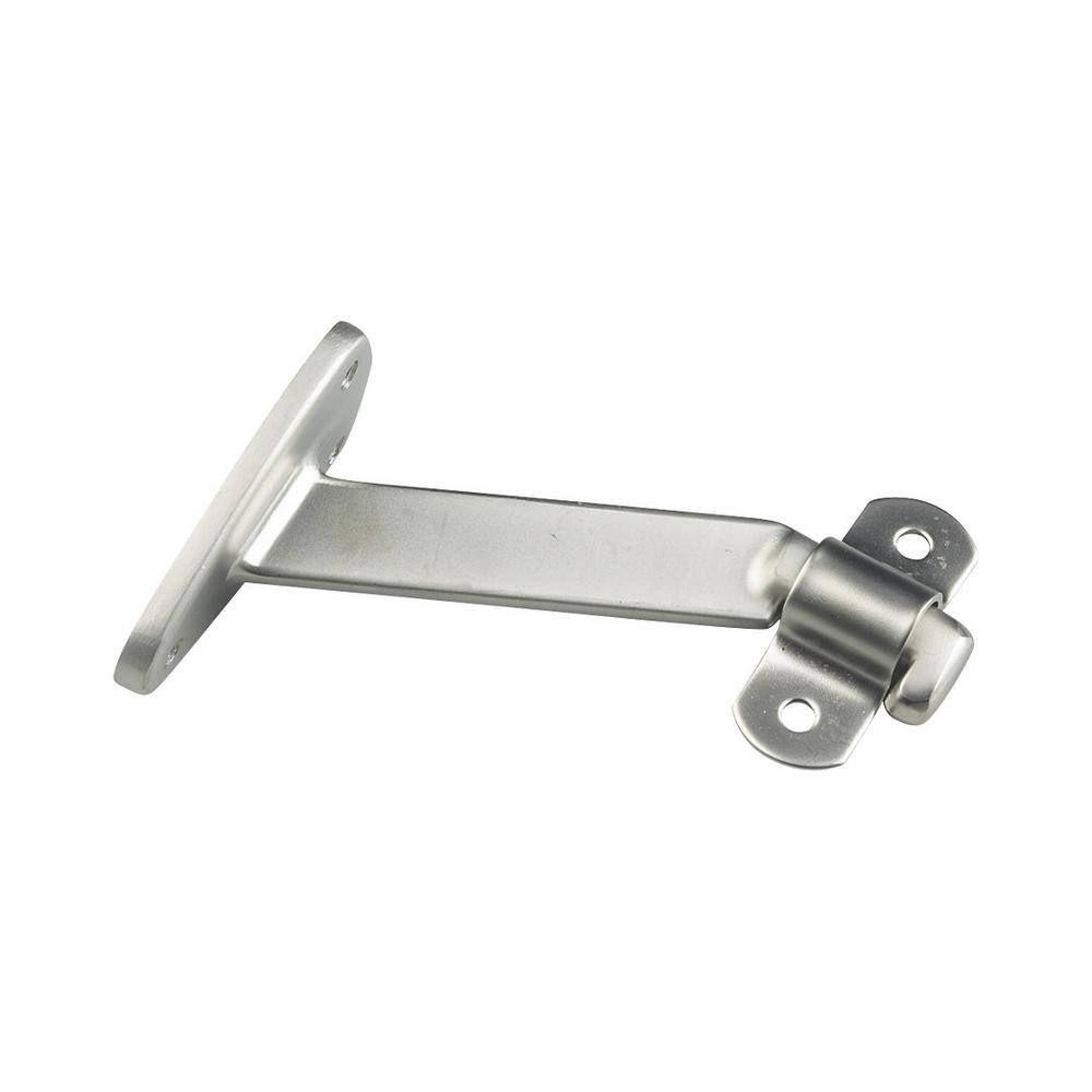 Onward 4-116 in. (103 mm) Dull Nickel Heavy-Duty Aluminum Handrail Bracket for Flat Bottom Handrail with Adjustable Angle 2284DNV