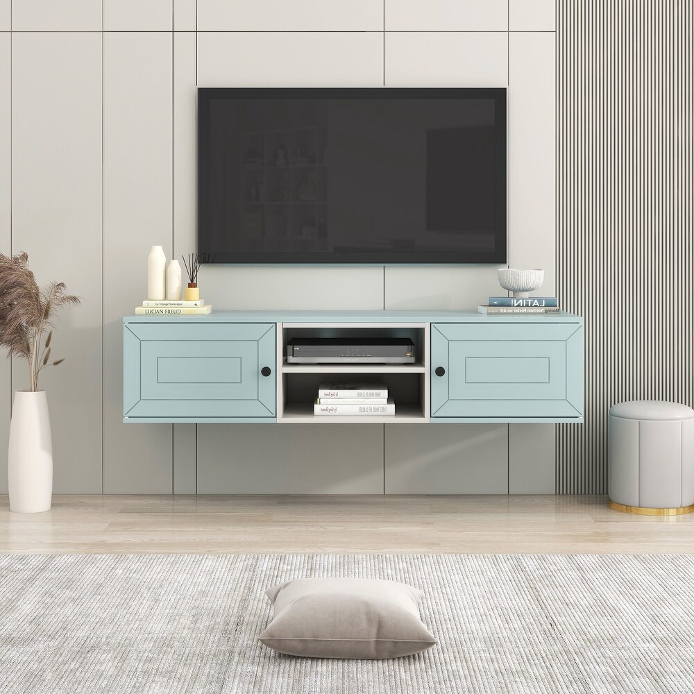 Floating TV Stand Wall Mounted TV Shelf with Large Storage   53.10\