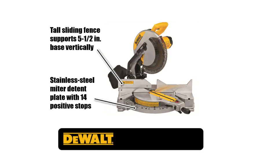 DEWALT DWS715 15 Amp Corded 12 in. Single Bevel Compound Miter Saw