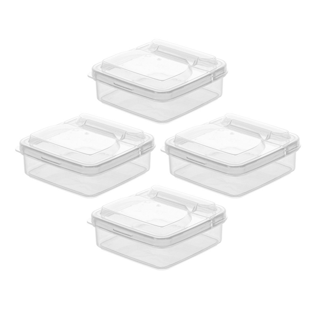 Hemoton 4Pcs Cheese Slice Storage Cases Butter Boxes Fruit Containers Fresh-keeping Cases