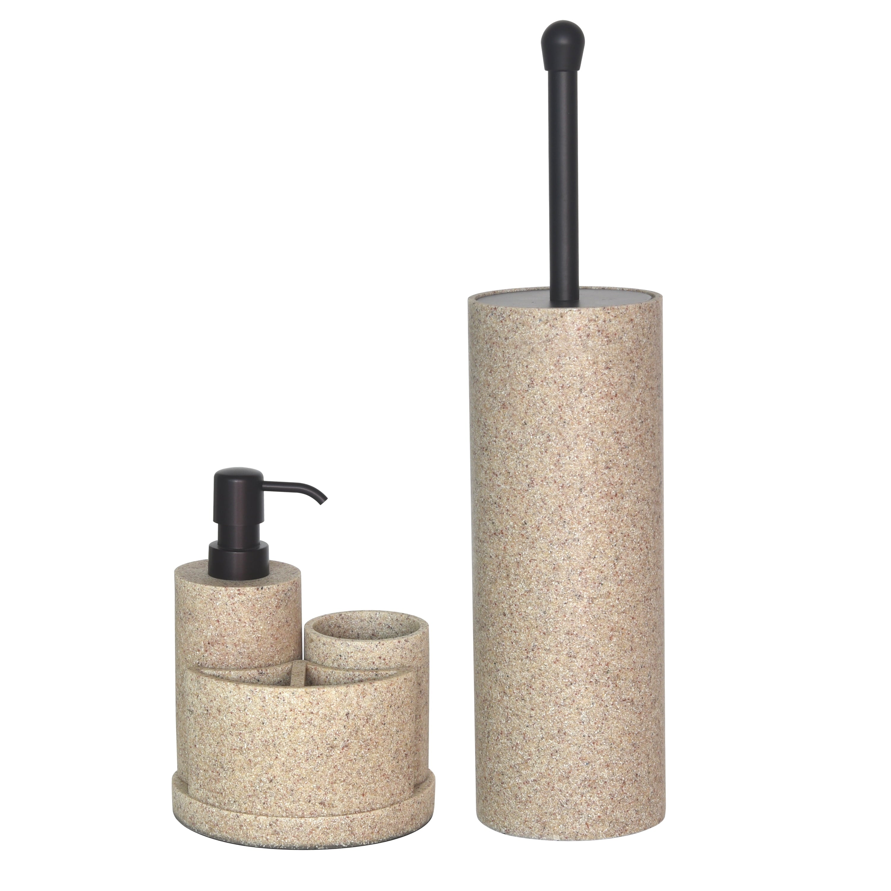 Better Homes and Gardens 3 Piece Natural Sandstone Bath Accessories Sets， Beige