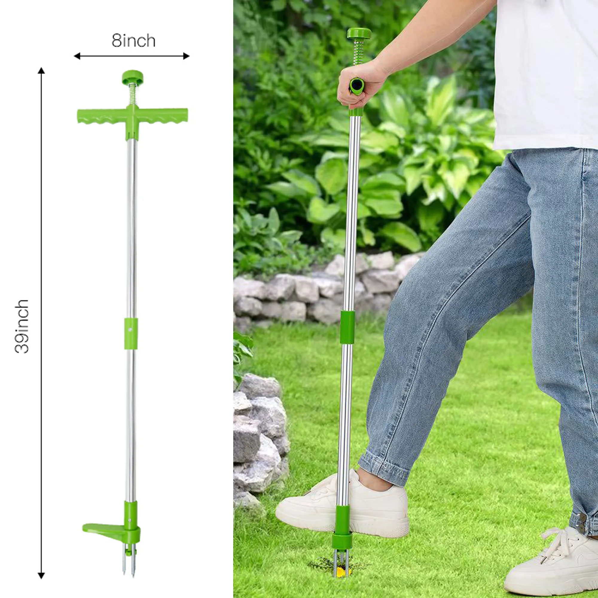 Hot Sale Garden Weed Tool Twister Stand Up Root Removal Tool Garden Weeding tool 3 Claws Hand Weeder Standing