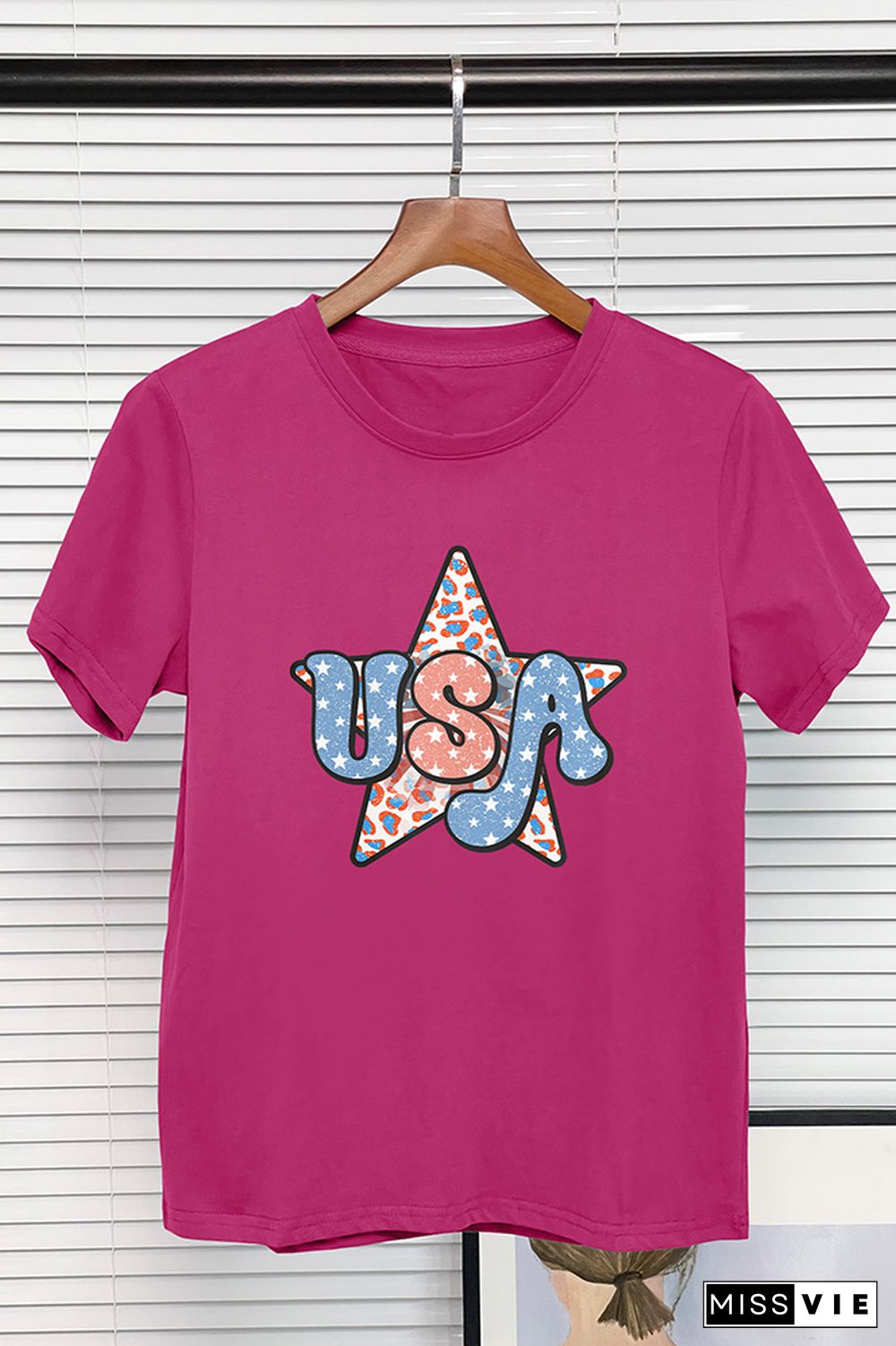 Independence Day USA Star Graphic Tee