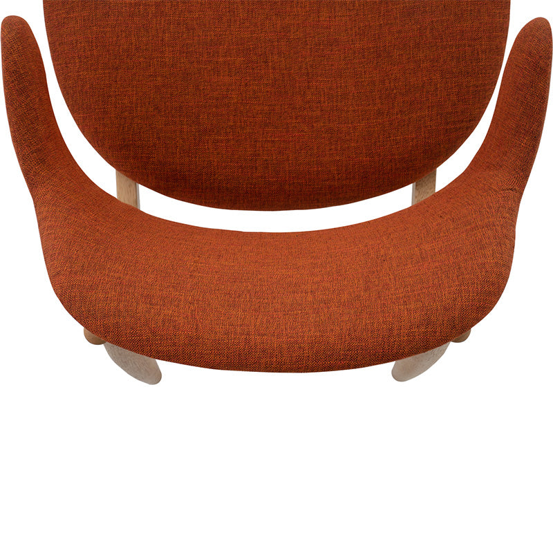 VERONIC Lounge Chair in Russet Fabric