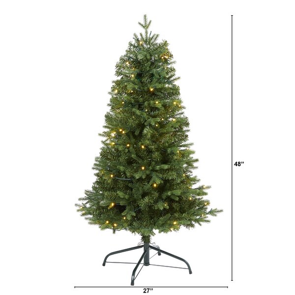 4' Vermont Fir Christmas Tree with 100 Clear LED Lights