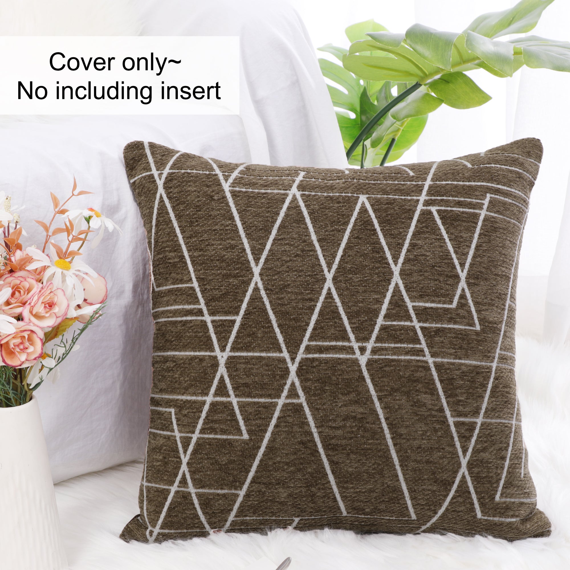 Unique Bargains Square Sofa Cushion Decorate Throw Pillow Cover 18