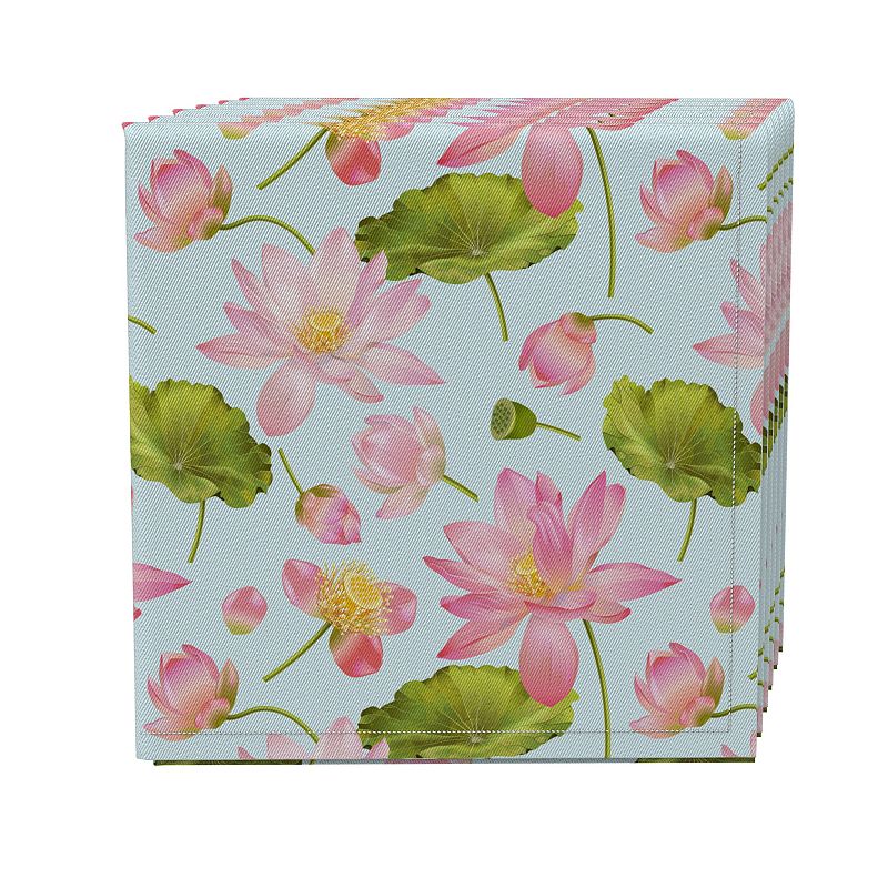 Napkin Set of 4， 100% Cotton， 20x20， Floral Decorations