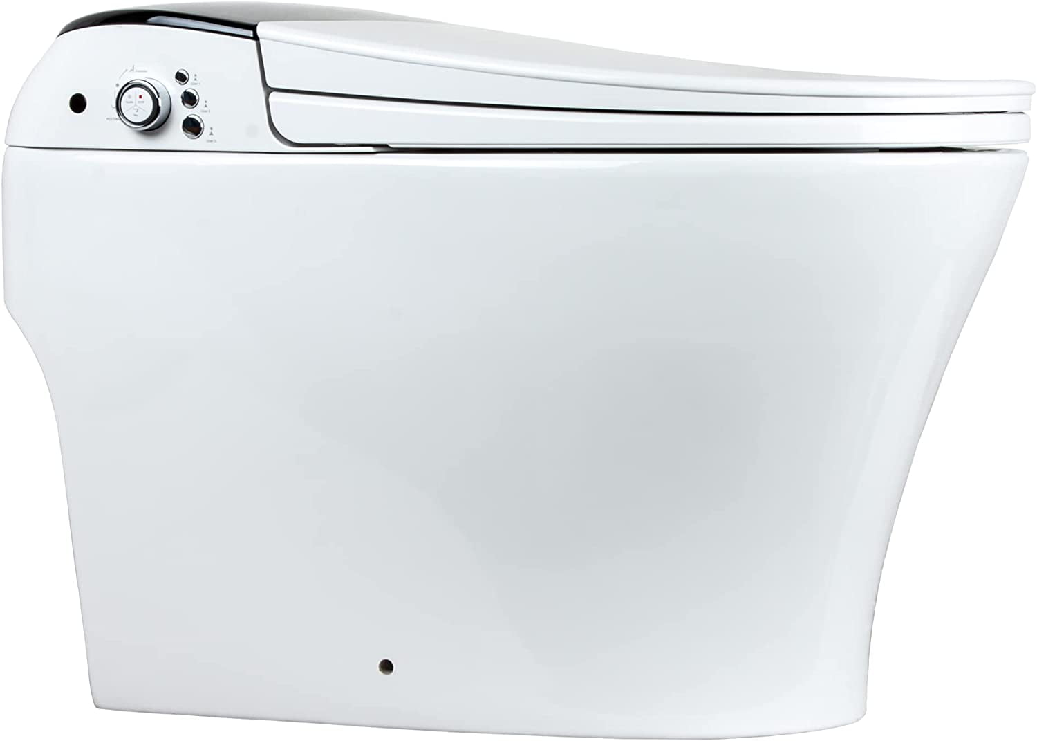 EUROTO One-Piece Dual Flush, Integrated Bidet and Toilet, Luxury Auto Open and Close Lid Heated Seat, Warm Dryer and Air Deodorizer, White, Foot Feel Flip Flap Smart Toilet 2022 Model