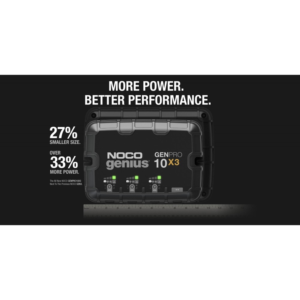 Noco 12V Battery Charger 30A Fully Automatic 3 Bank On Board ;