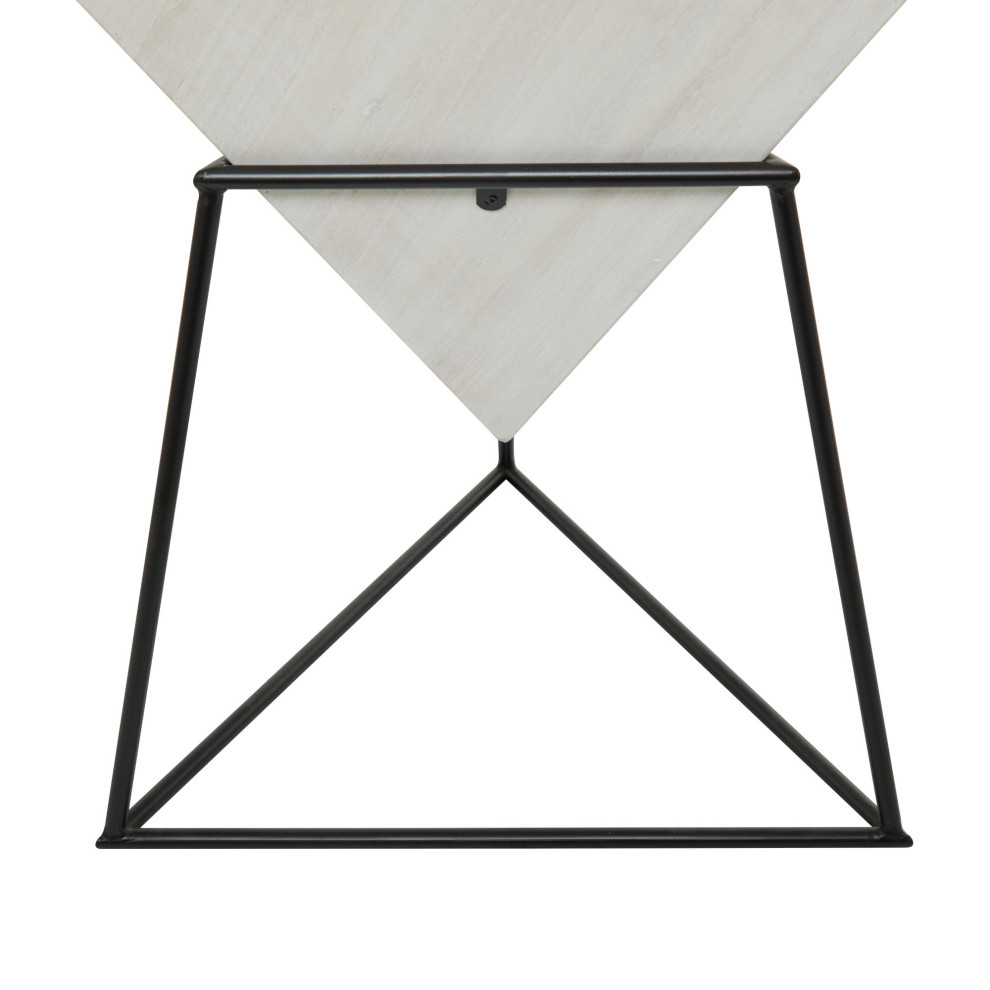 Black Metal and Wood Modern Accent Table 85238   Transitional   Side Tables And End Tables   by Brimfield  ampMay  Houzz