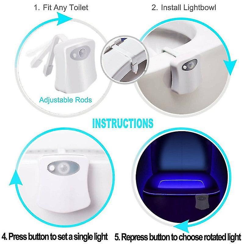 16 Color Toilet Small Night Light Pir Motion Sensor Toilet Light Led Bathroom Night Light Toilet Light Is Used For Bathroom Rest