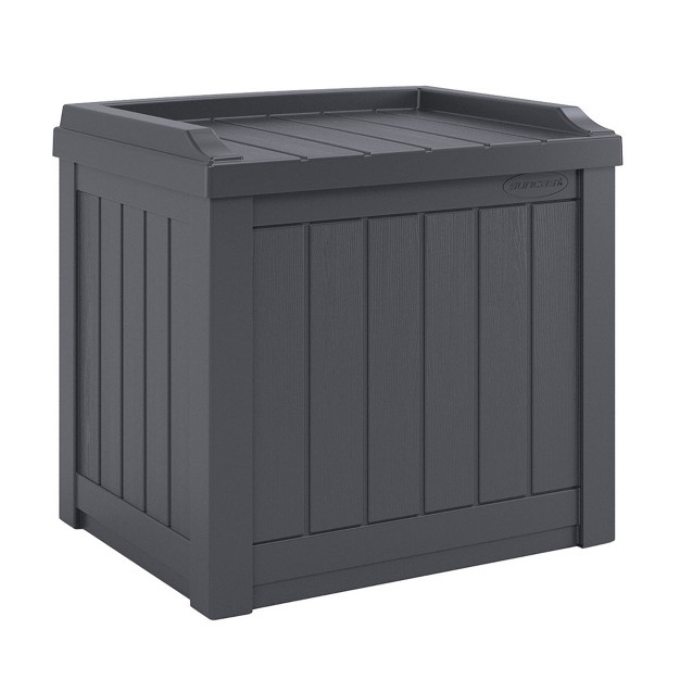 Suncast Ss601 22 Gallon Outdoor Patio Small Deck Box W Storage Seat