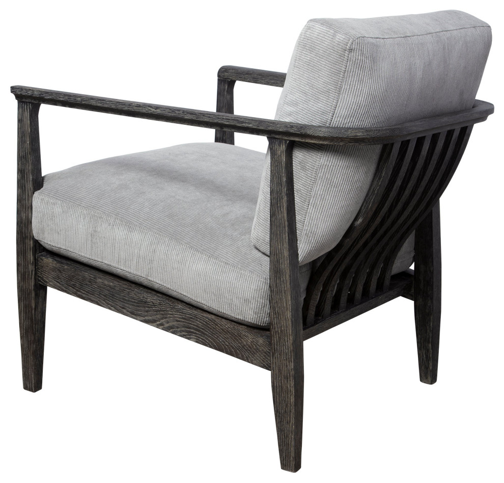 Uttermost Brunei Modern Gray Accent Chair   Farmhouse   Armchairs And Accent Chairs   by Hudson Home Decor  Houzz