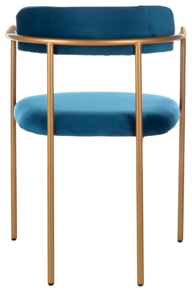 Lily Side Chair Navy/ Gold Set 2   Contemporary   Dining Chairs   by Peachtree Fine Furniture  Houzz