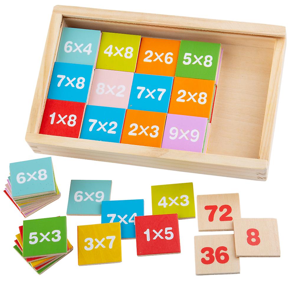 Bigjigs Toys Wooden Educational Times Table Box Learn Multiplication Math