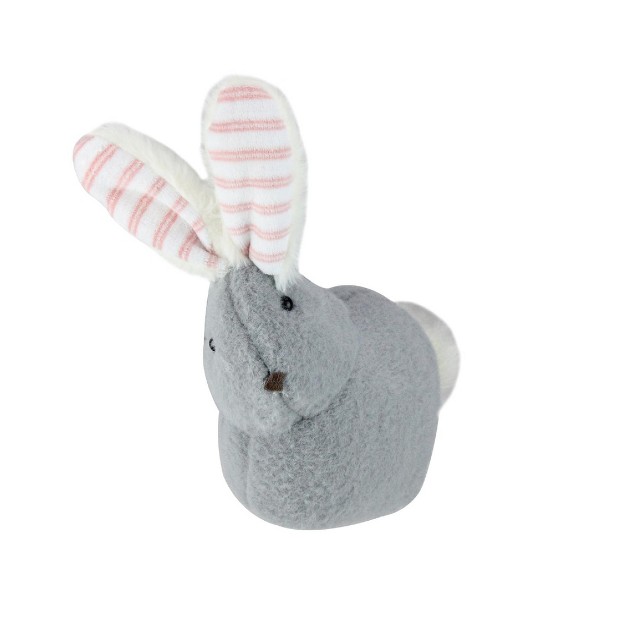 Plush Bunny Easter Rabbit Spring Figure Gray white