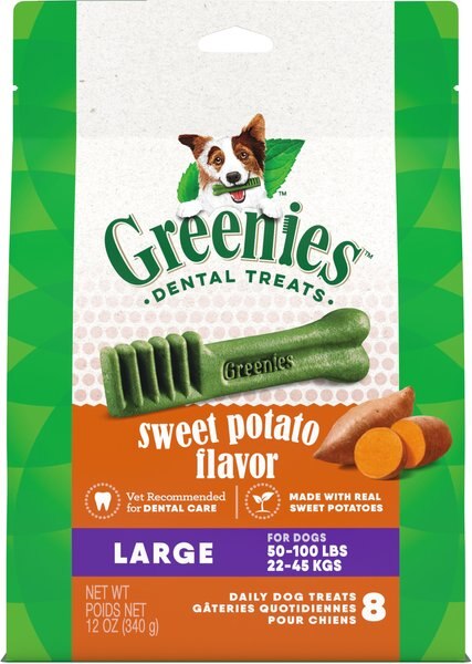 Greenies Sweet Potato Natural Large Dental Dog Treats