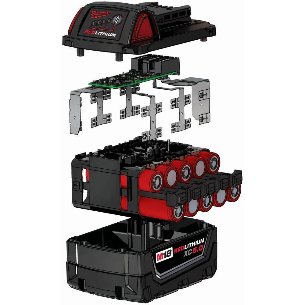 Milwaukee M18 18-Volt 5.0 Ah Lithium-Ion XC Extended Capacity Battery Pack