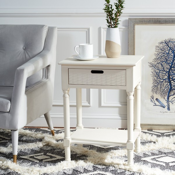 Landers 1 Drawer Accent Table   Traditional   Side Tables And End Tables   by Safavieh  Houzz