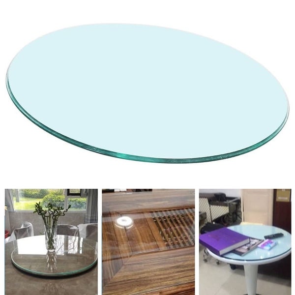 Glass Top for Round Table/Garden Table/Coffee Table Top Tempered Glass Table Top Transparent Glass Dining Room Table Cover