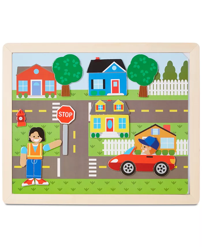 Melissa and Doug Melissa and Doug Wooden Magnetic Matching Picture Game With 119 Magnets and Scene Cards