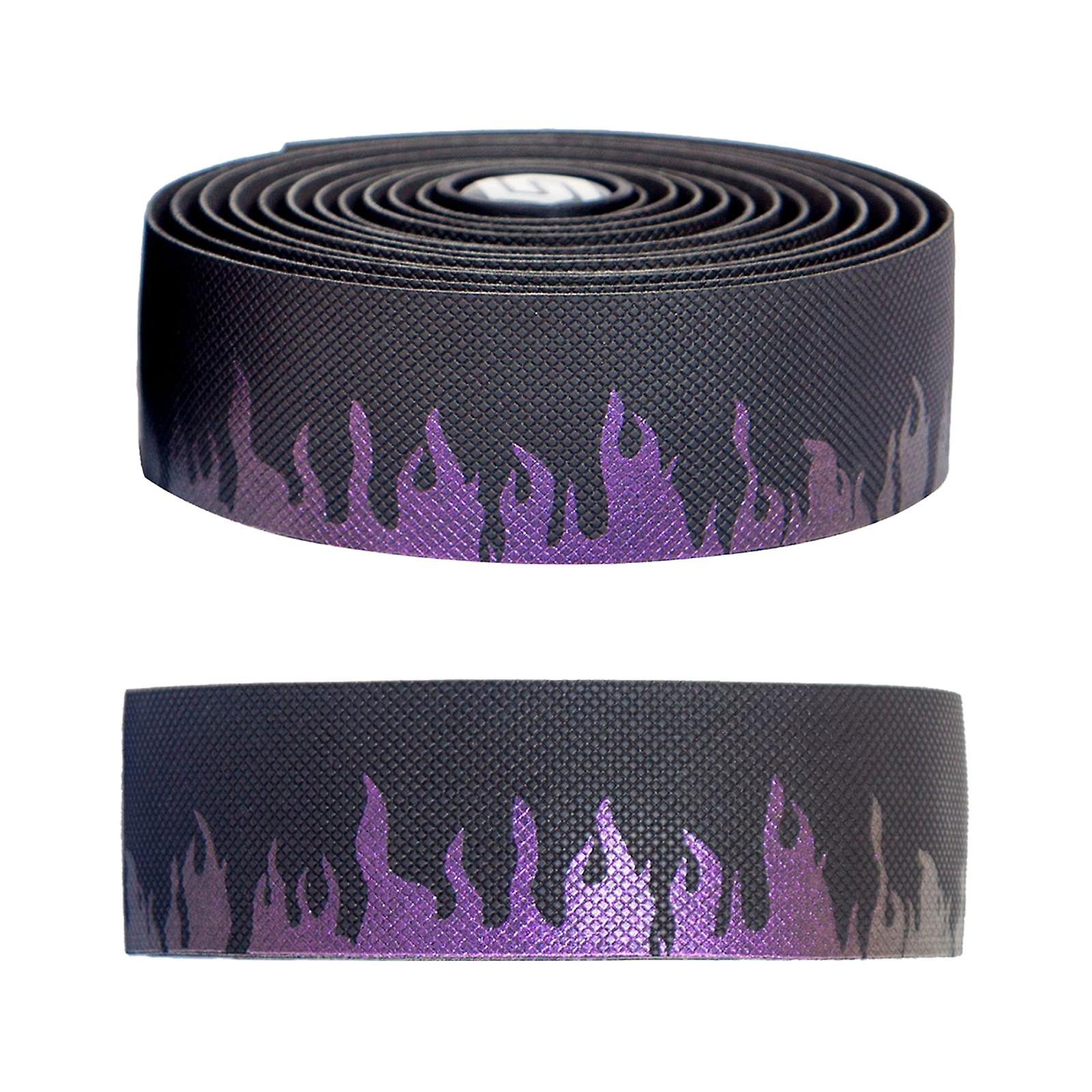 2pcs Road Bike Handlebar Tapes With End Plug For Outdoor Cycling Grips Cover Gold Purple