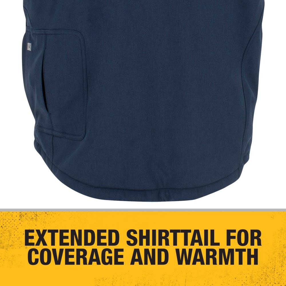 DW Mens Heated Kit Soft Shell Vest with Sherpa Lining Navy Small DCHV089D1-S from DW