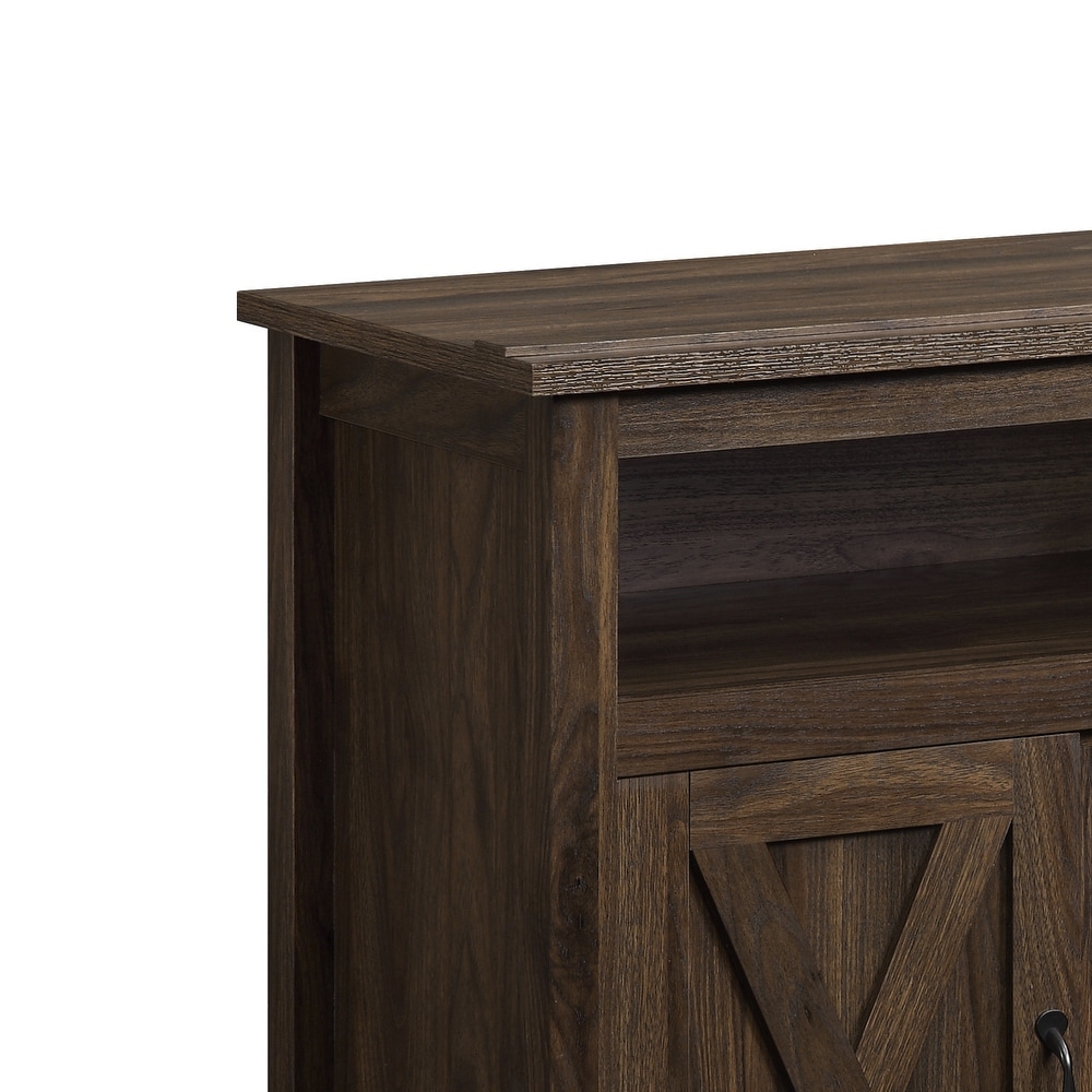 BELLEZE Corin Barn Door Wood TV Stand for TVs up to 55\