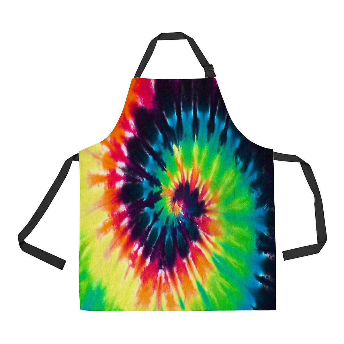 Colorful Tie Dye Apron Home Kitchen Apron With Pockets