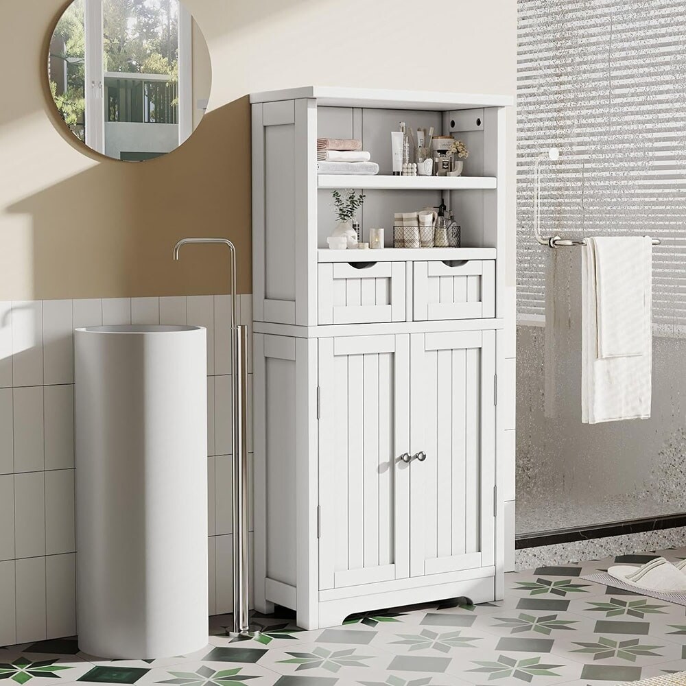 Bathroom Cabinet  Kitchen Pantry Cabinet White