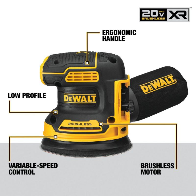 DW 20V MAX XR Lithium-Ion Brushless Cordless Random Orbit Sander