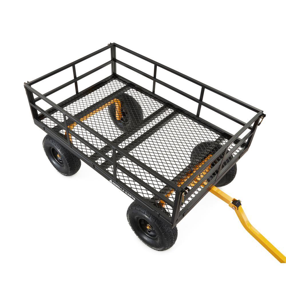 GORILLA CARTS 1400 lb. Super Heavy Duty Steel Utility Cart GOR1400-COM