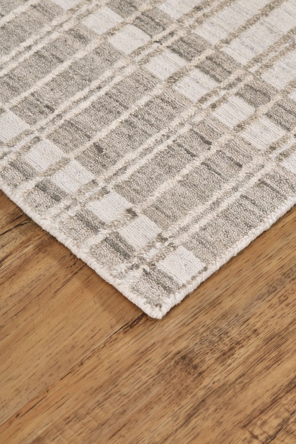 Odami Hand Woven Taupe and Ivory Rug by BD Fine