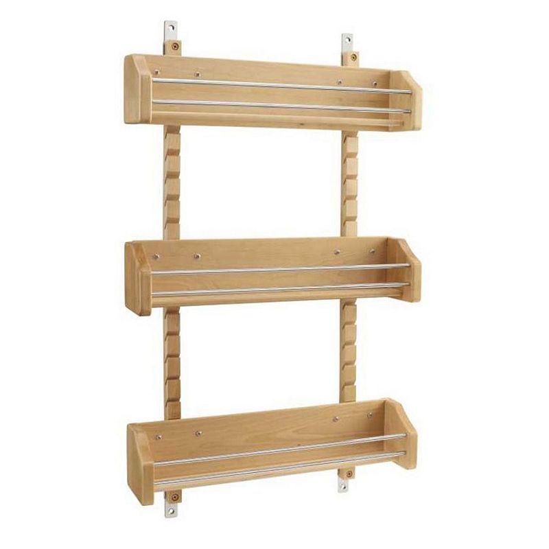 Rev-A-Shelf Large Adjustable 3-Shelf Cabinet Door Mount Spice Rack， 4ASR-21