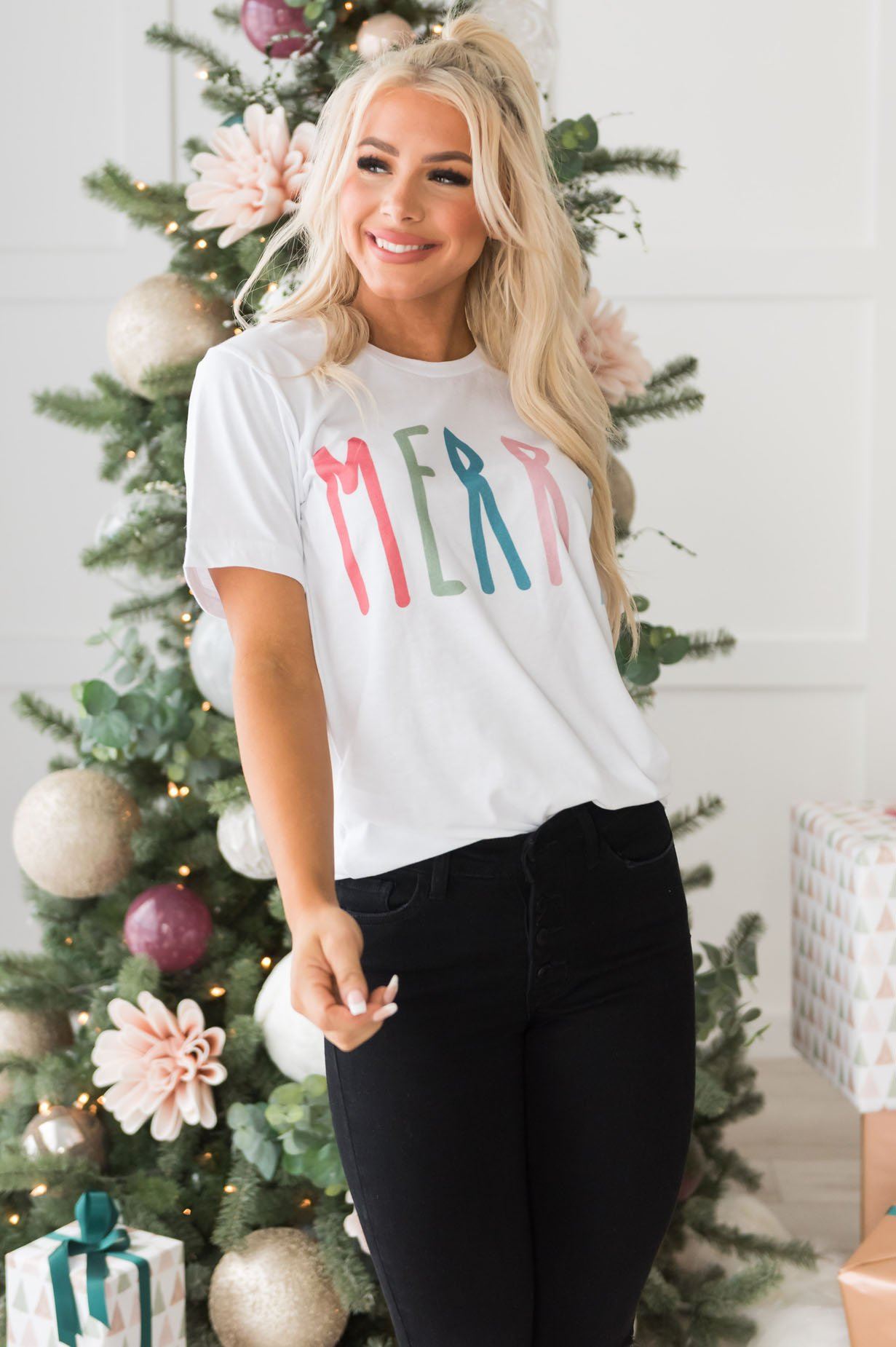 Merry Modest Tee