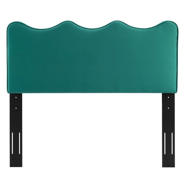 Monrovia Green Velvet Upholstered Twin Size Headboard - - 34023719